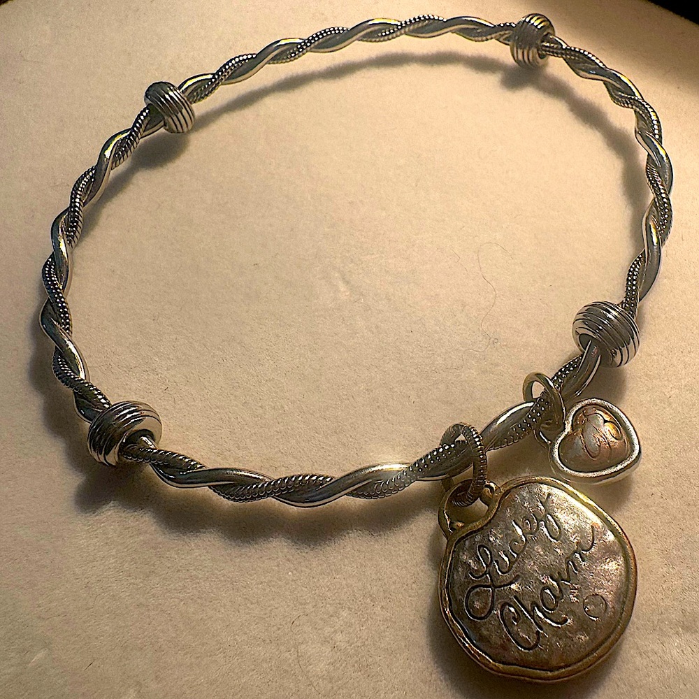 Brighton Silver & Gold “Lucky Charm” Bangle Bracelet